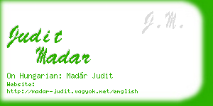 judit madar business card